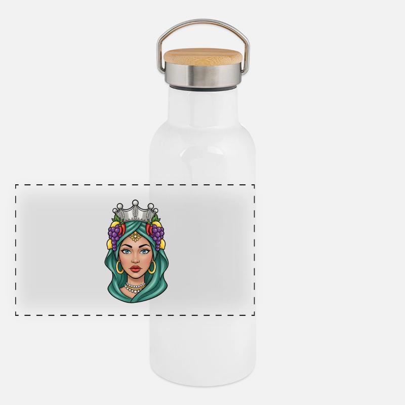 Chef de la Sicile Maure Sicile Gourde isotherme avec bouchon en bambou
