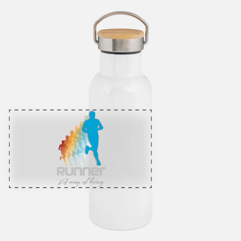 course Gourde isotherme avec bouchon en bambou