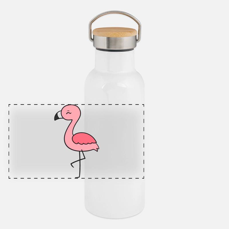 Panorama Thermosflasche mit Bambusdeckel