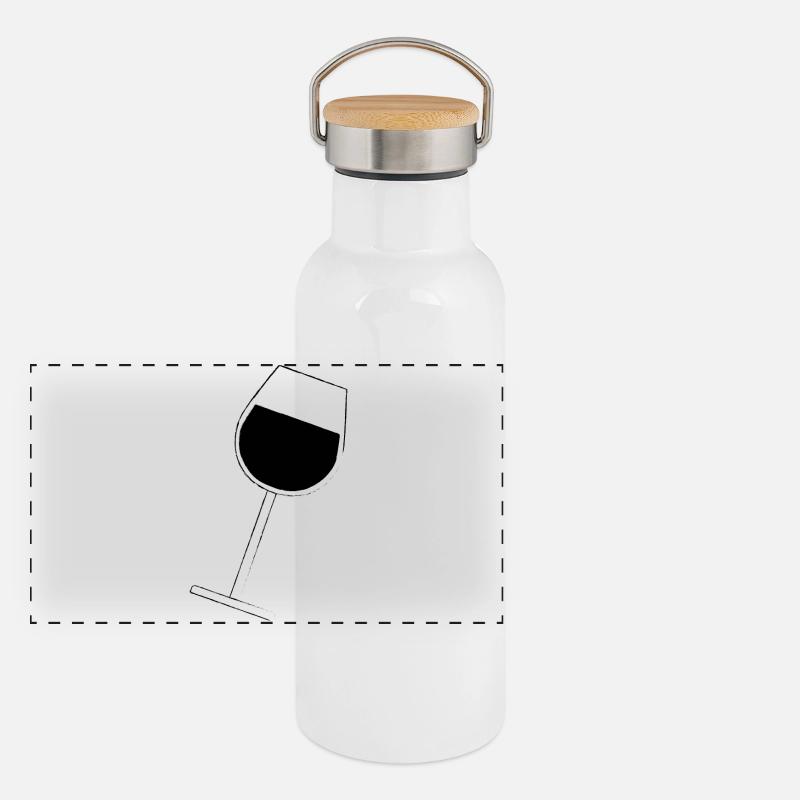 Verre à vin Gourde isotherme avec bouchon en bambou