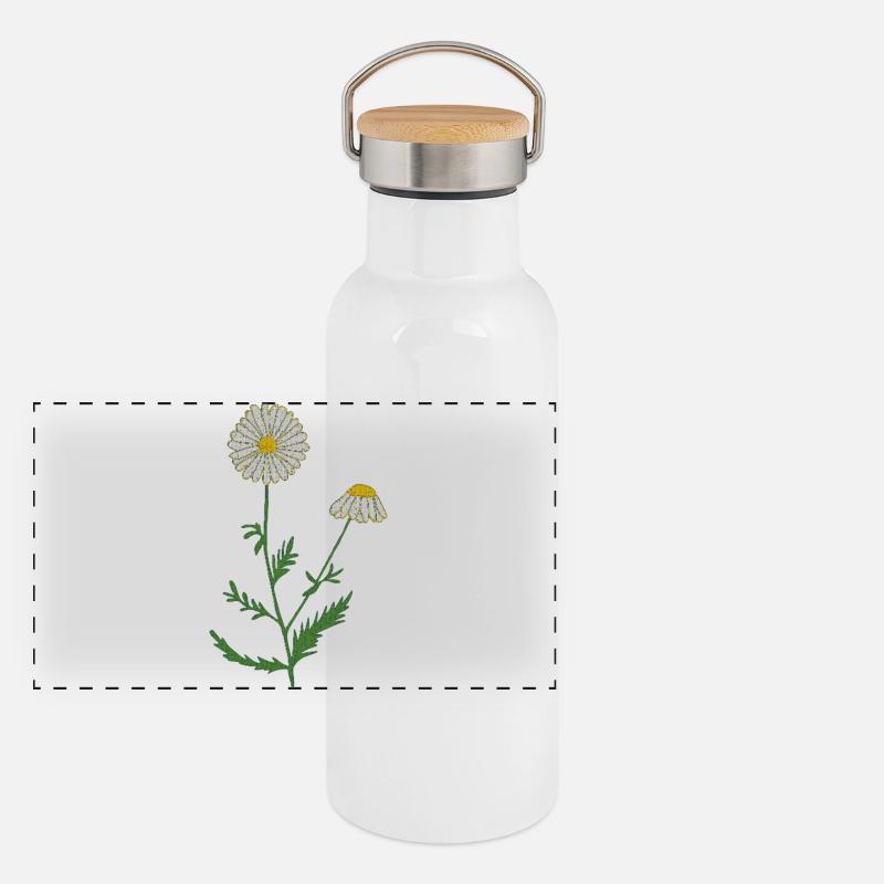 camomille Gourde isotherme avec bouchon en bambou