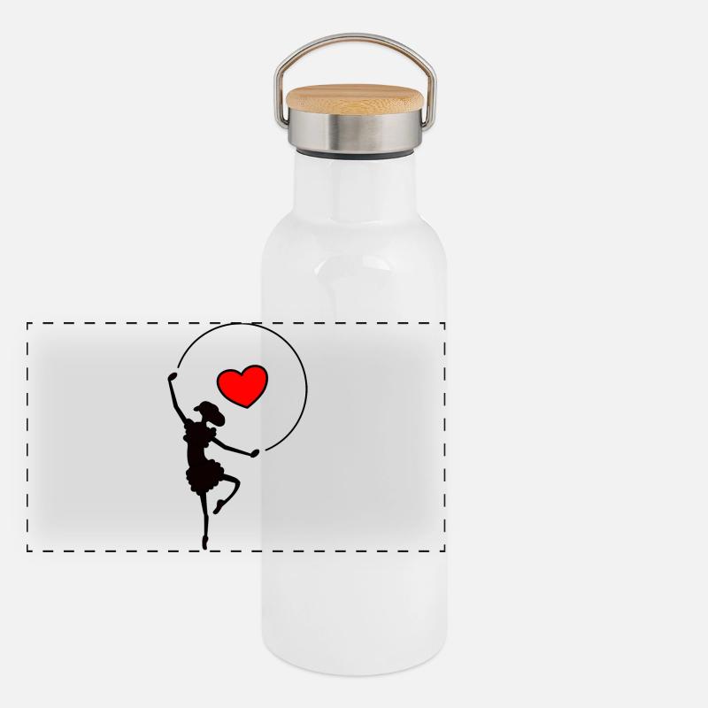 Tanzen Panorama Thermosflasche mit Bambusdeckel