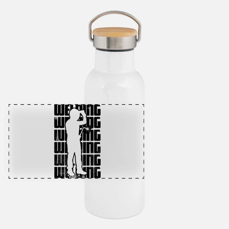 Panorama Thermosflasche mit Bambusdeckel