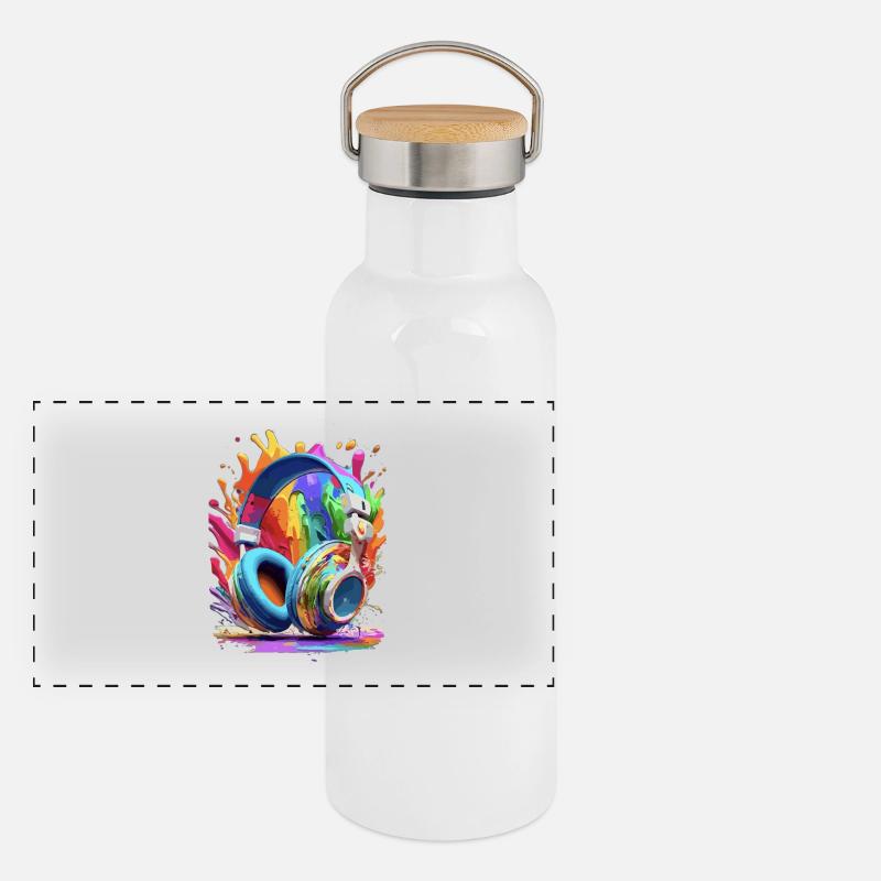 METTEZ VOS CASQUES Gourde isotherme avec bouchon en bambou