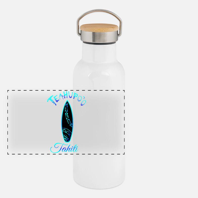 Gourde isotherme avec bouchon en bambou