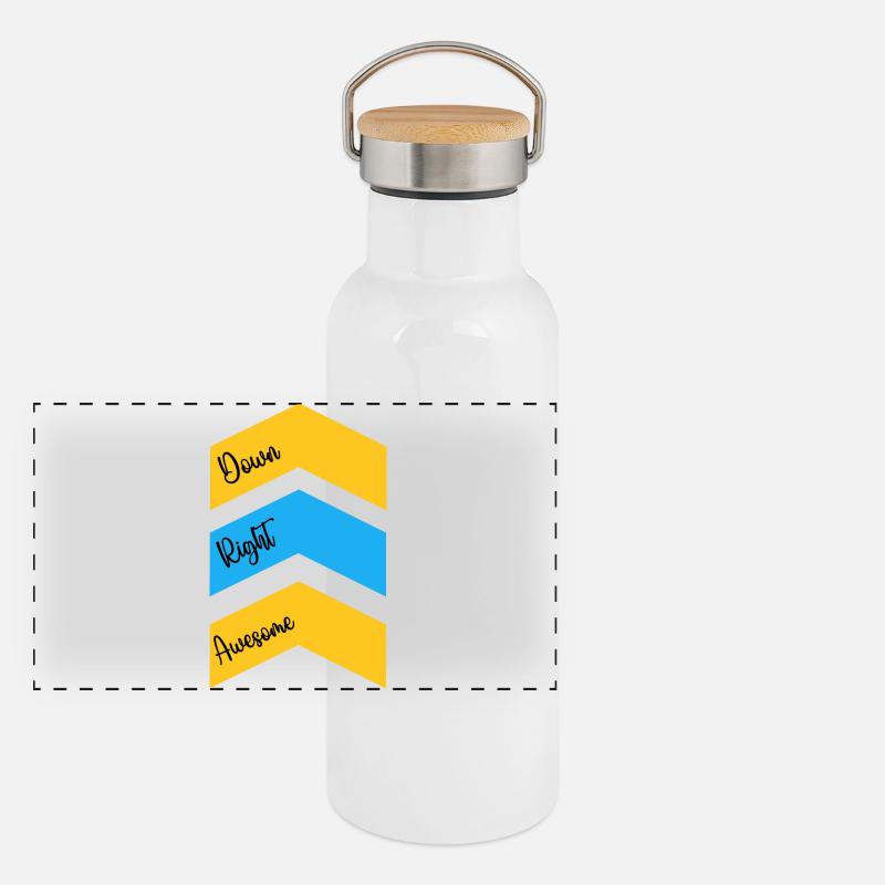 Welt-down-syndrom-tag,Down Right Awesome Panorama Thermosflasche mit Bambusdeckel