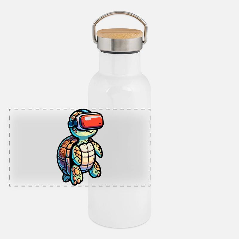 Coquille virtuelle : la tortue VR Gourde isotherme avec bouchon en bambou