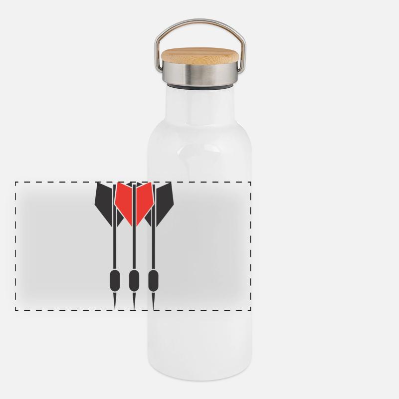 Dartpfeile Panorama Thermosflasche mit Bambusdeckel