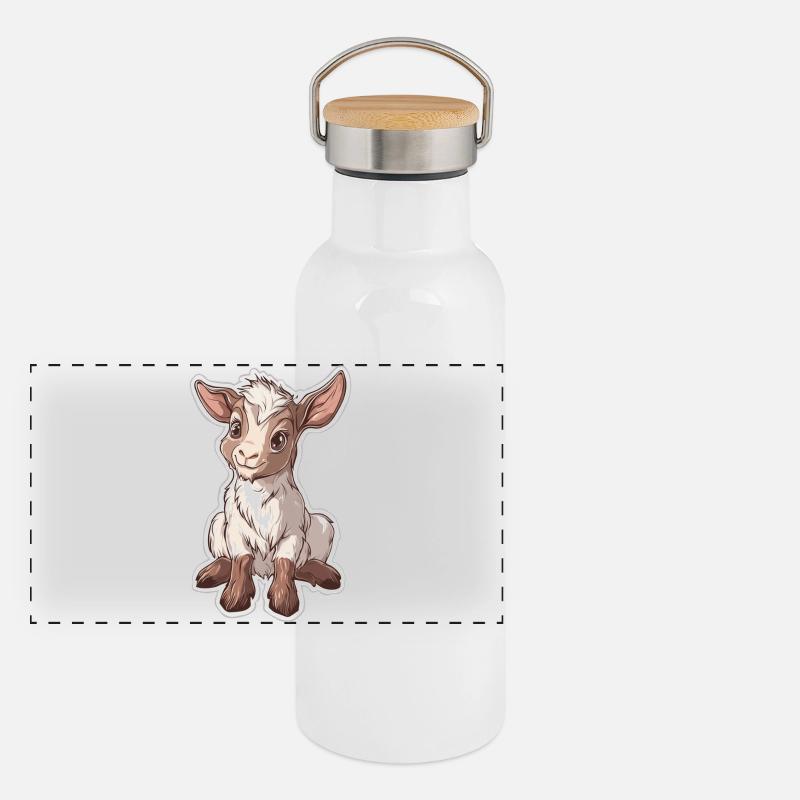 Chèvre Gourde isotherme avec bouchon en bambou