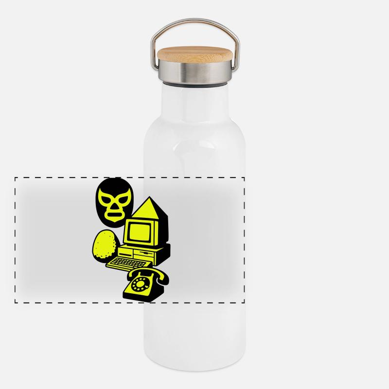 Étrange art culte Gourde isotherme avec bouchon en bambou