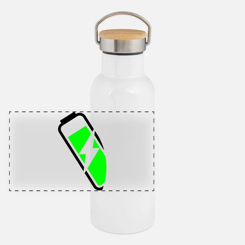 Panorama Thermosflasche mit Bambusdeckel