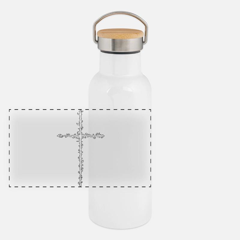 Cybersigilism Cross Panoramic Thermal Bottle with Bamboo Lid