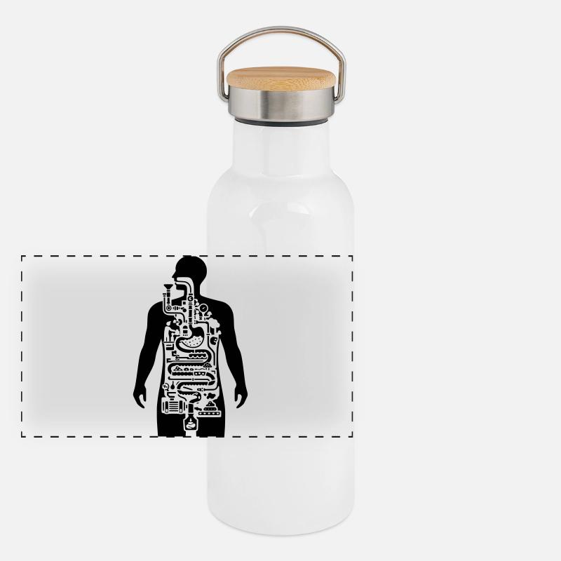 Digestion Nutrition mécanique Gourde isotherme avec bouchon en bambou