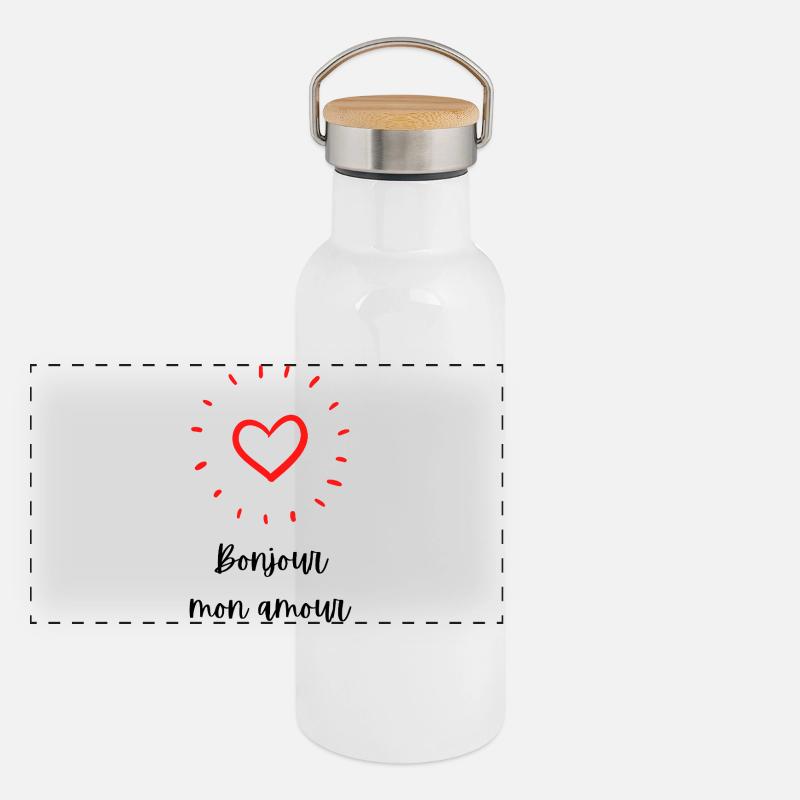 Hello my love Panoramic Thermal Bottle with Bamboo Lid
