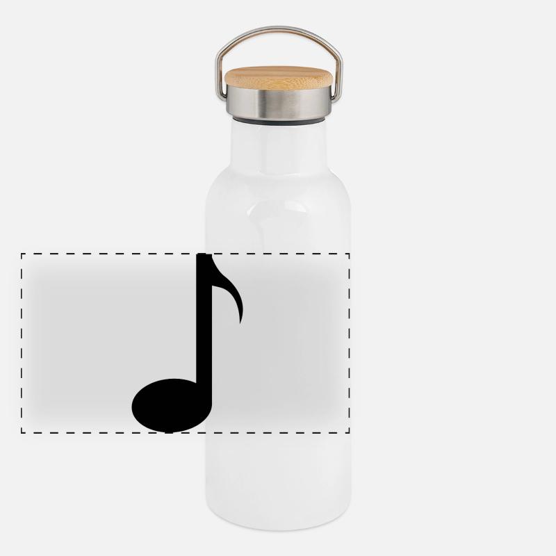 Note musicale Gourde isotherme avec bouchon en bambou