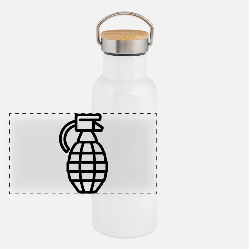 grenade Gourde isotherme avec bouchon en bambou