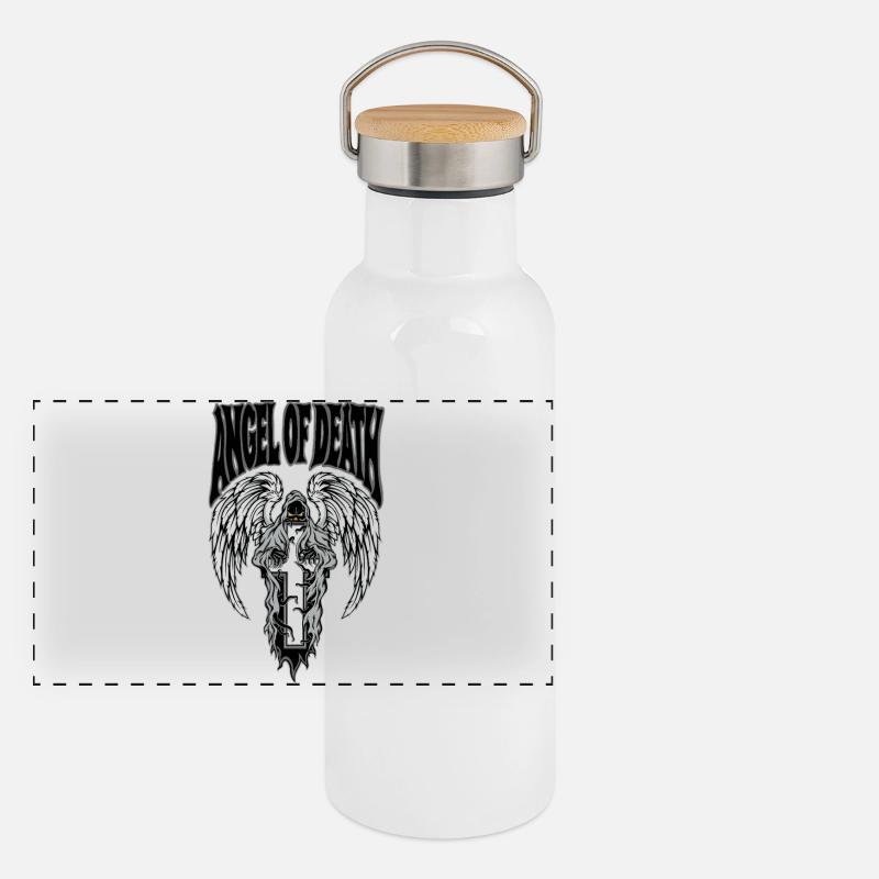 Engel des Todes Panorama Thermosflasche mit Bambusdeckel