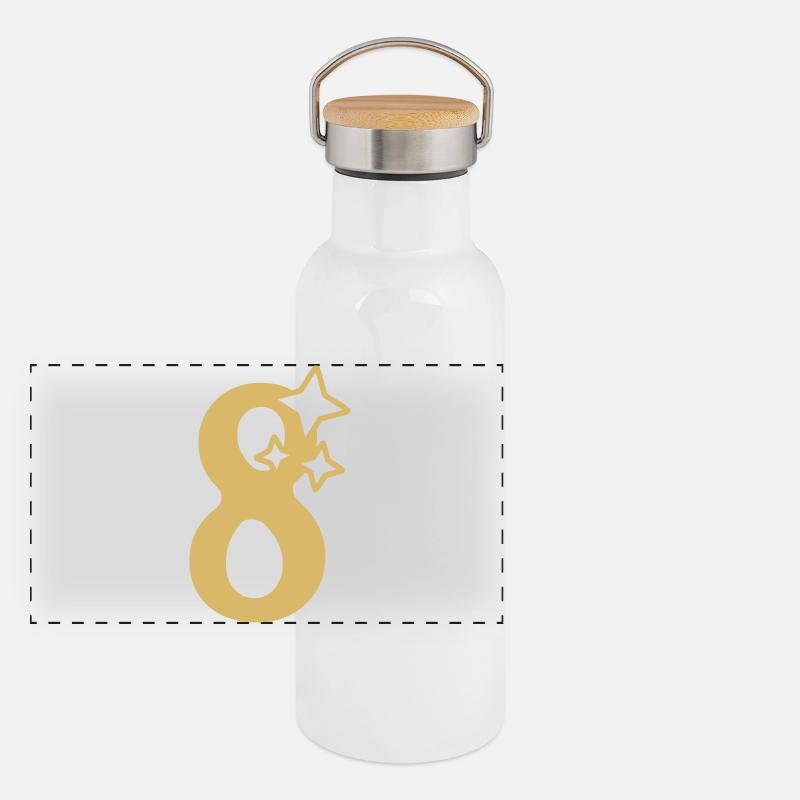 8e anniversaire Vedette Gourde isotherme avec bouchon en bambou