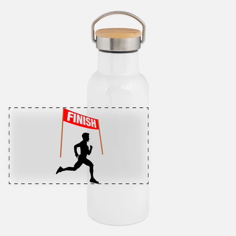 Arrivée du coureur – Victory Run Gourde isotherme avec bouchon en bambou