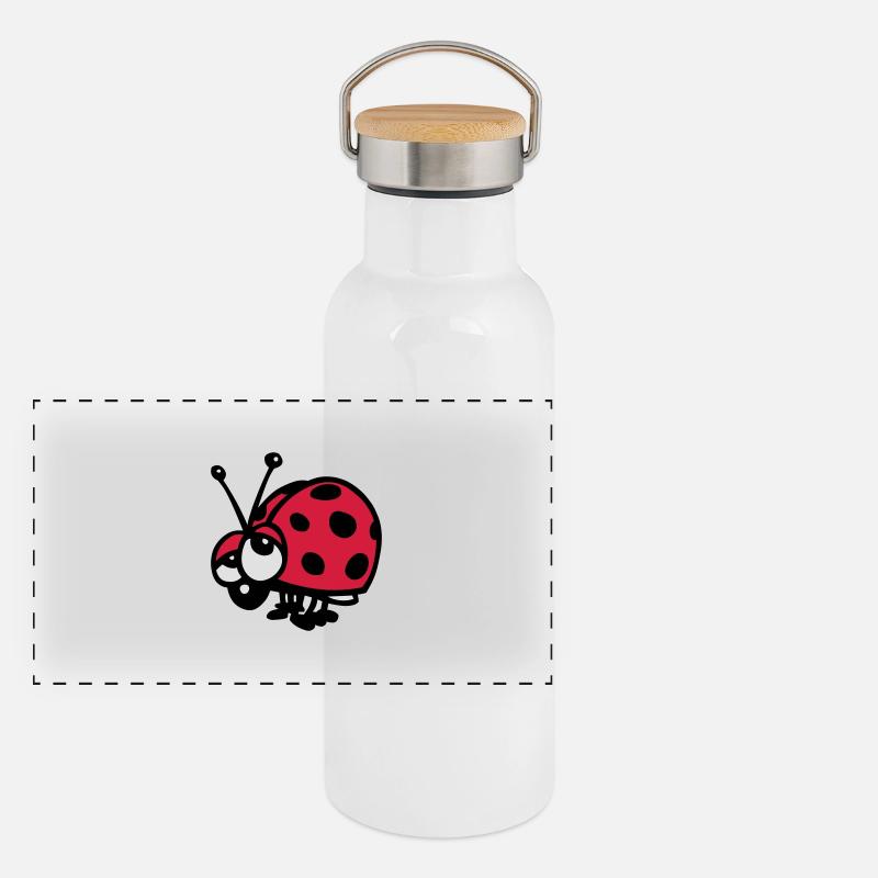 ladybugs Panoramic Thermal Bottle with Bamboo Lid
