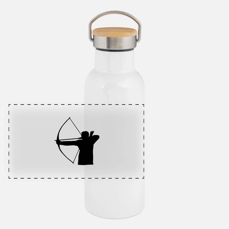 Panorama Thermosflasche mit Bambusdeckel