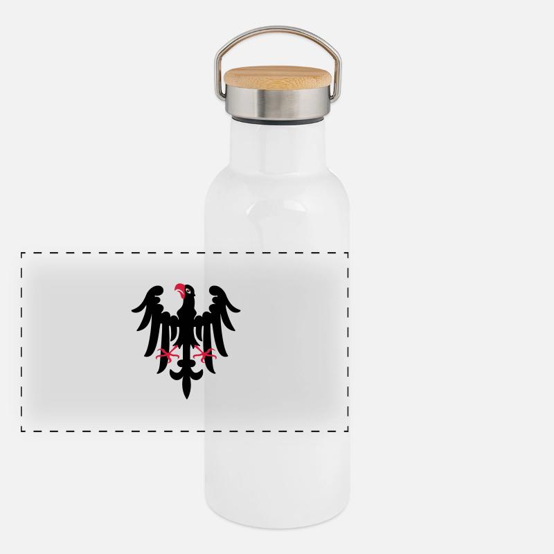 eagle heraldry Gourde isotherme avec bouchon en bambou