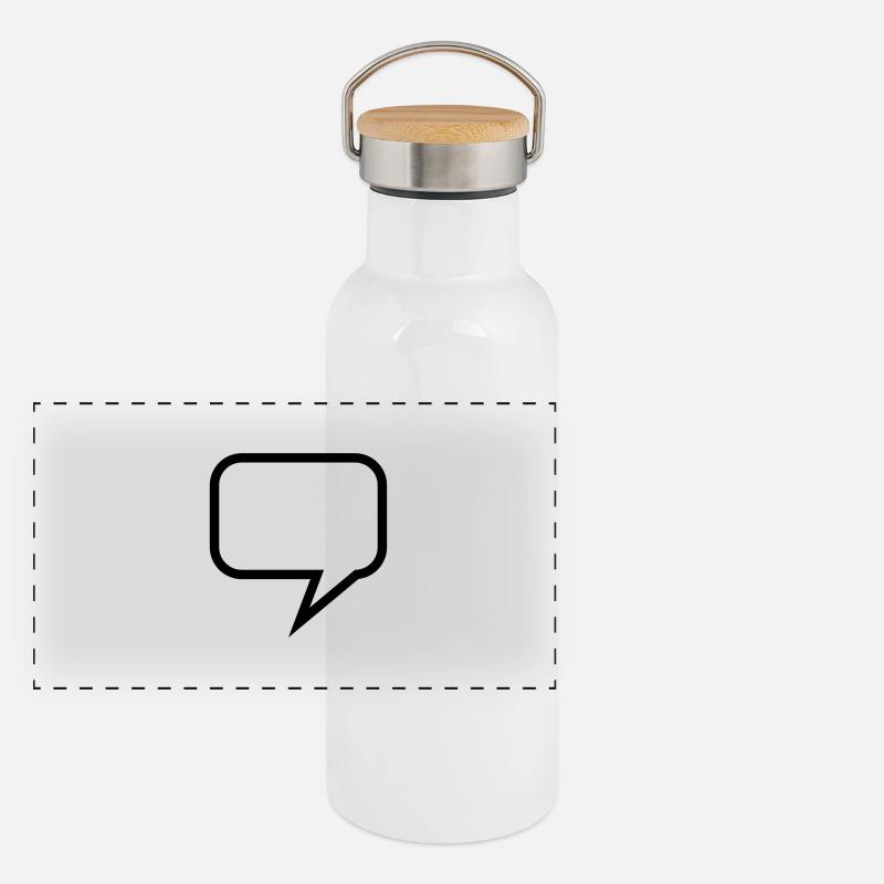 sprechblase_1c Gourde isotherme avec bouchon en bambou