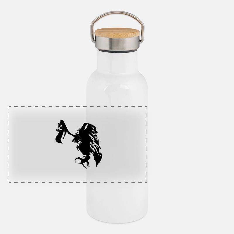 Geier Panorama Thermosflasche mit Bambusdeckel