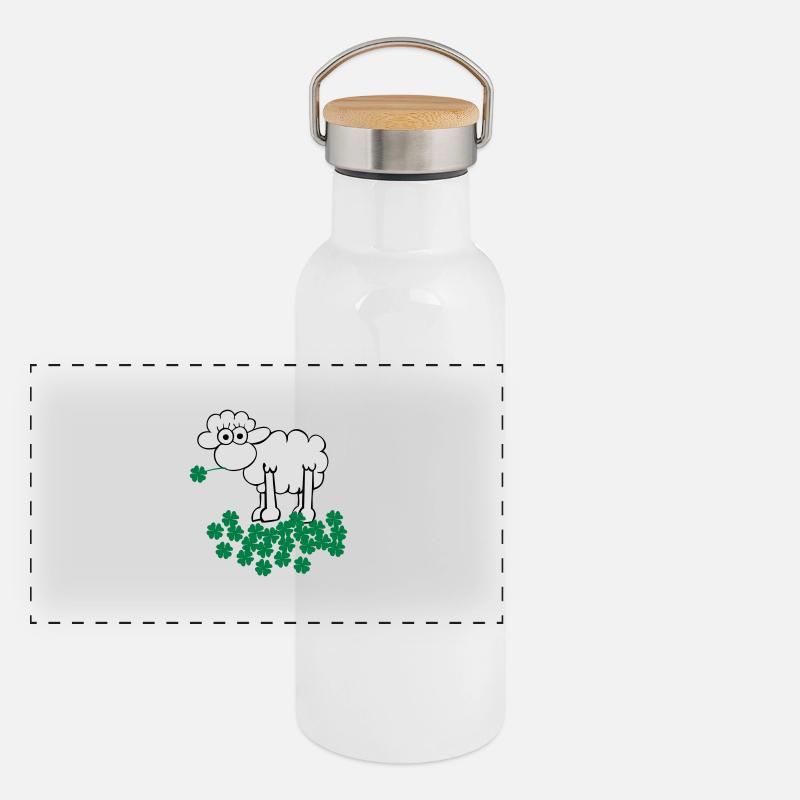 st. Patrick's sheep Gourde isotherme avec bouchon en bambou
