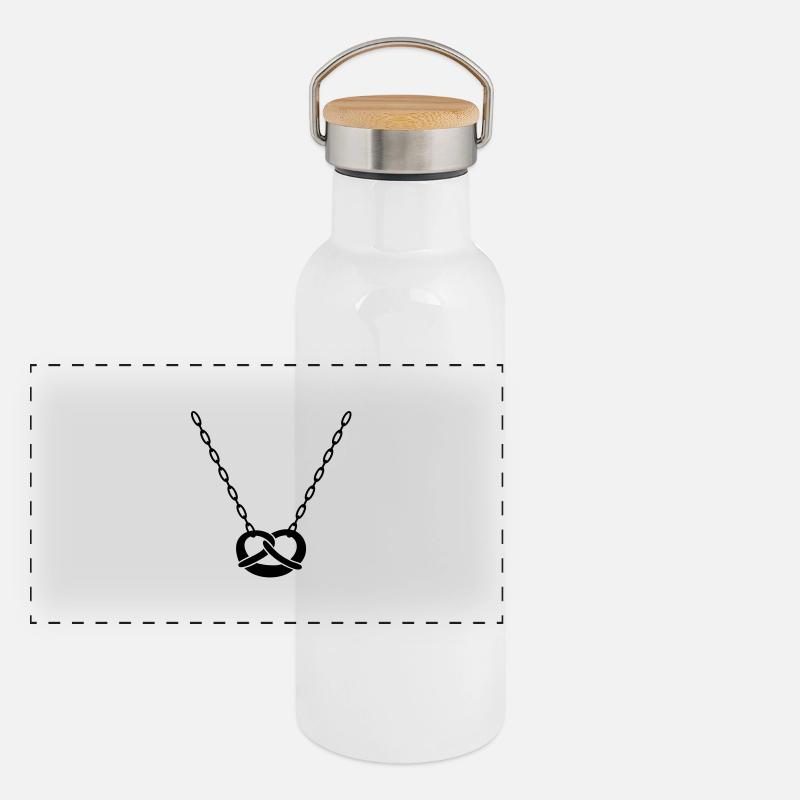 Ketting met pretzel Thermosfles met bamboe dop