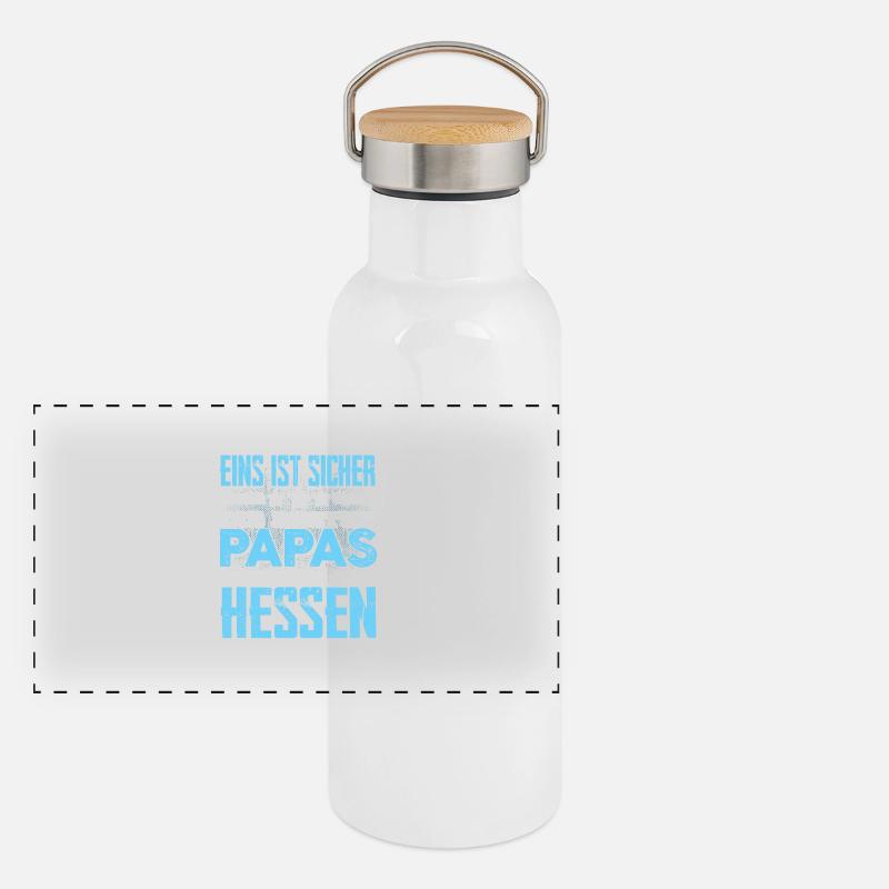 HESSEN - papa Panorama Thermosflasche mit Bambusdeckel