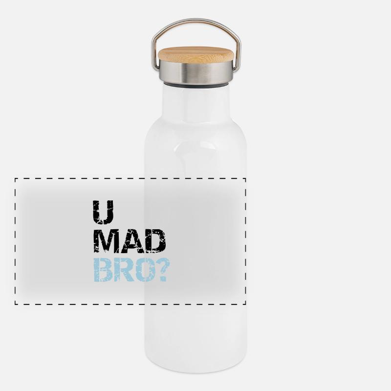 u mad bro? Panoramic Thermal Bottle with Bamboo Lid