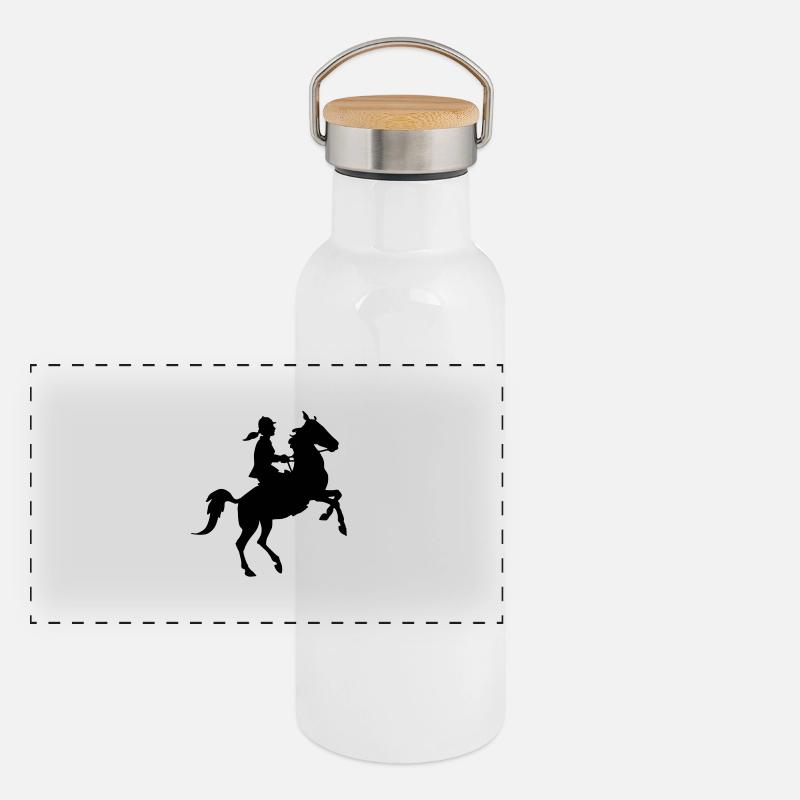 Cavalière Gourde isotherme avec bouchon en bambou