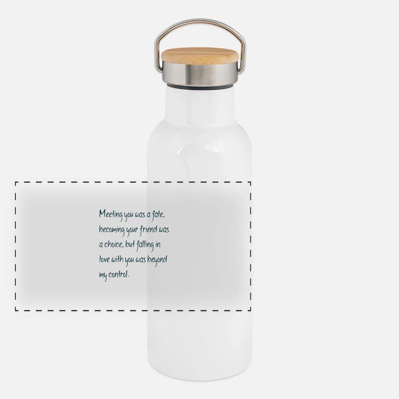 love quotes de Panorama Thermosflasche mit Bambusdeckel
