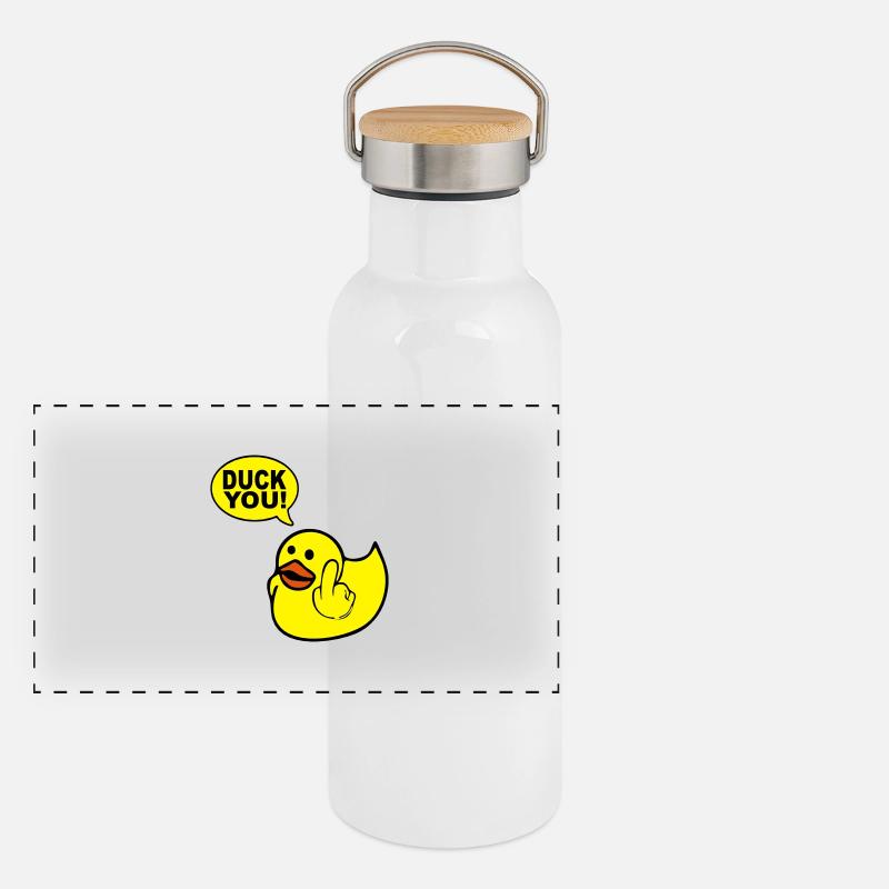 duck you Panoramic Thermal Bottle with Bamboo Lid