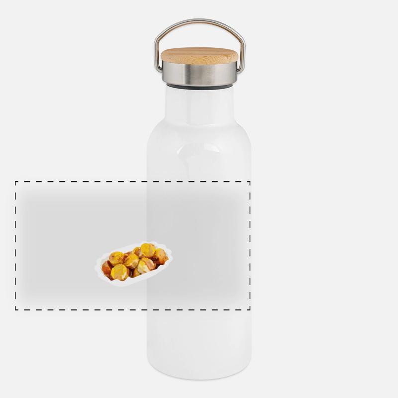 Team Currywurst Panorama Thermosflasche mit Bambusdeckel