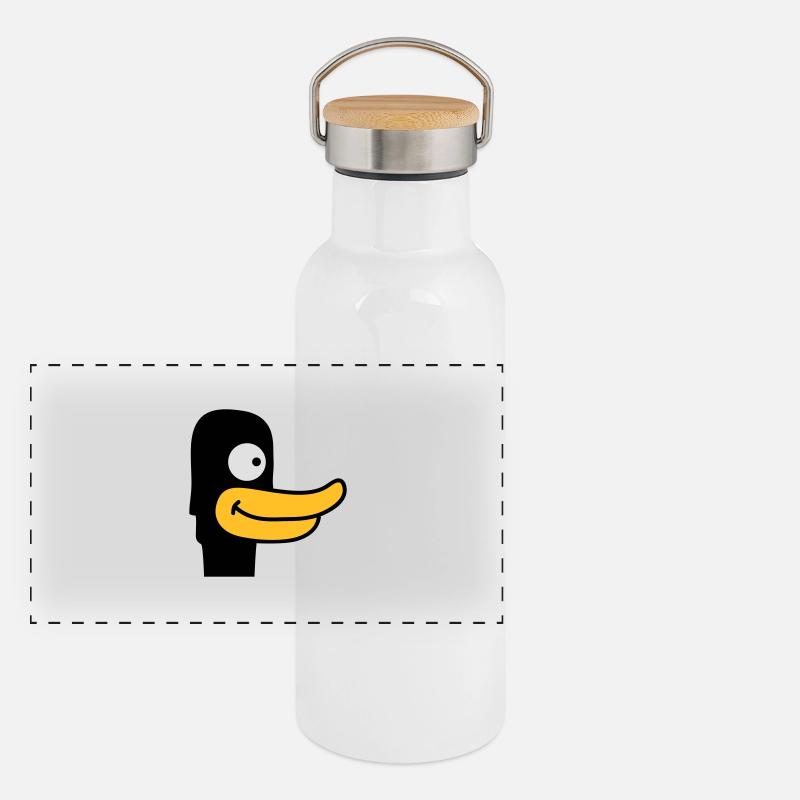 Duck Face Gourde isotherme avec bouchon en bambou