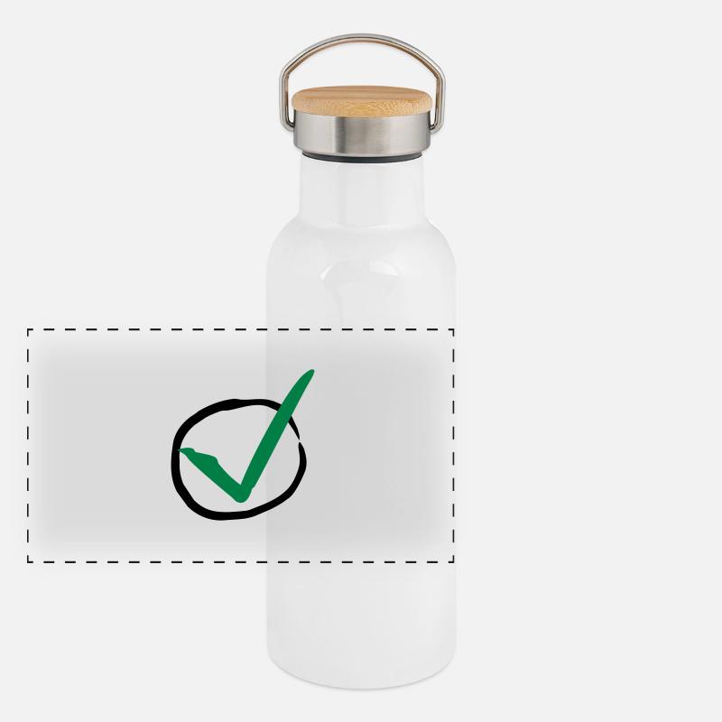 Checkmark Panorama Thermosflasche mit Bambusdeckel