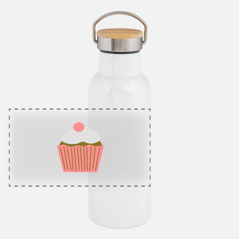 Panorama Thermosflasche mit Bambusdeckel
