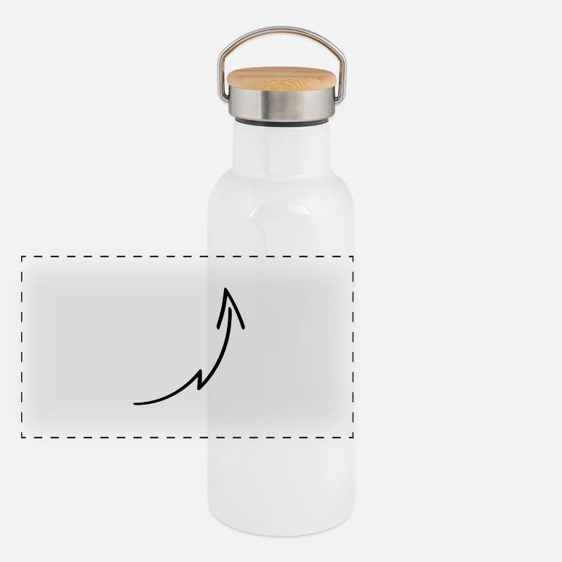 Arrow Design Panorama Thermosflasche mit Bambusdeckel