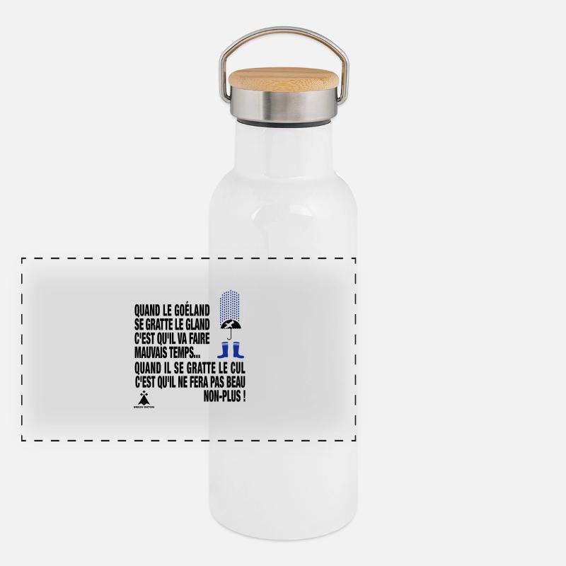 BREIZH DICTON Gourde isotherme avec bouchon en bambou