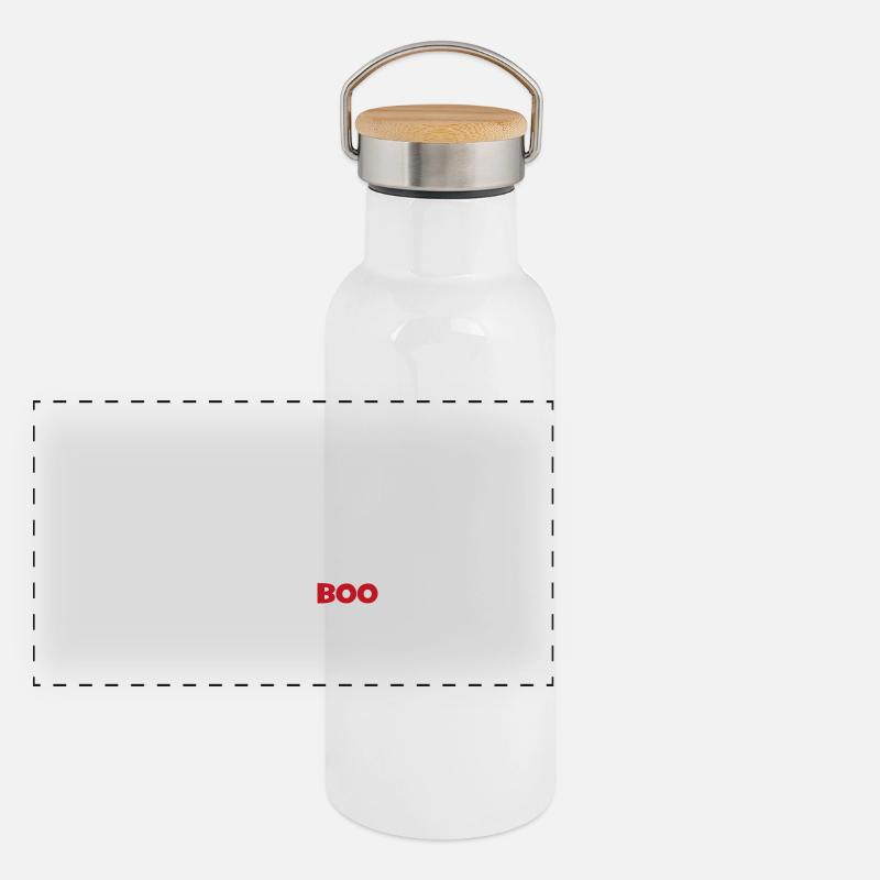 Halloween Ghost Panoramic Thermal Bottle with Bamboo Lid