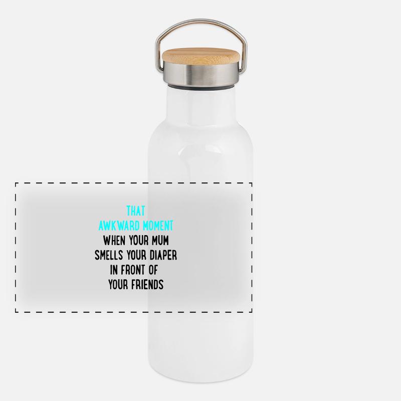 Diaper Panoramic Thermal Bottle with Bamboo Lid