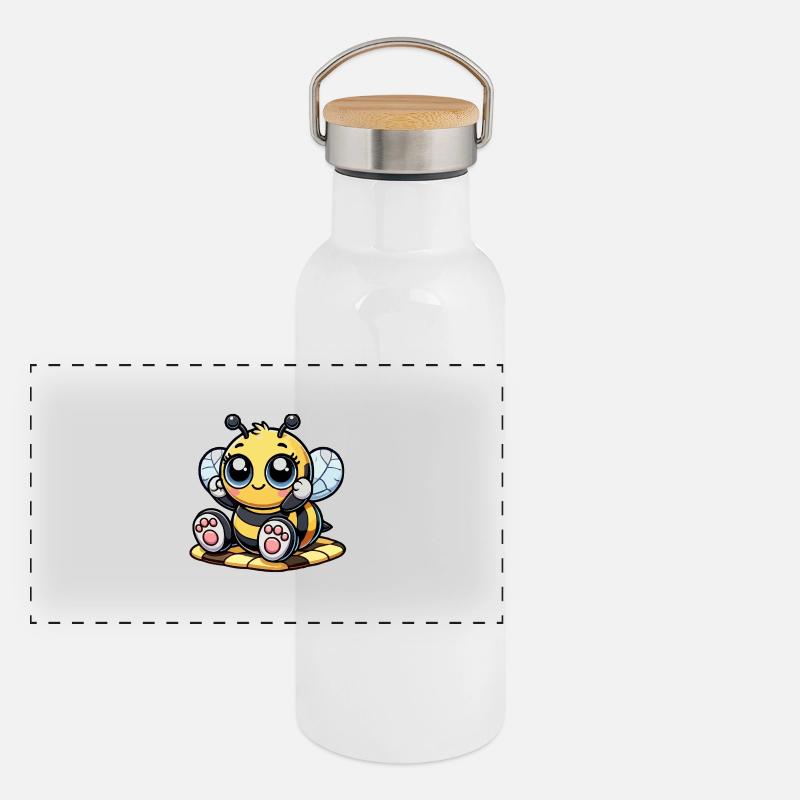 Bébé abeille Gourde isotherme avec bouchon en bambou