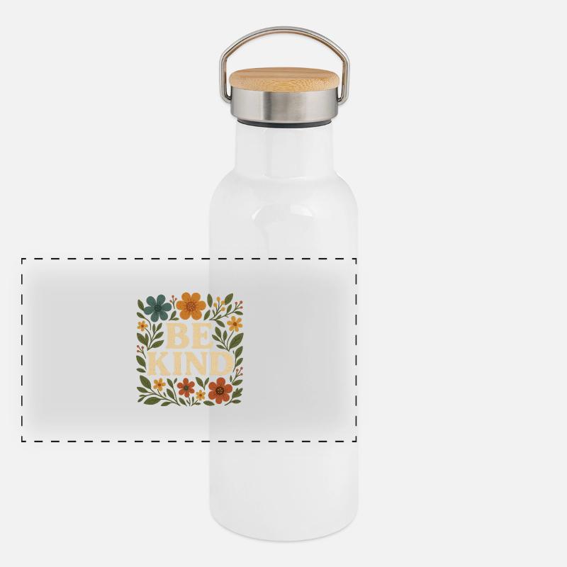 Soyez gentil Gourde isotherme avec bouchon en bambou