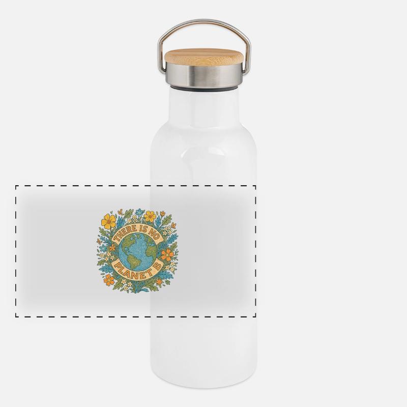 Il n’y a pas de planète b Gourde isotherme avec bouchon en bambou