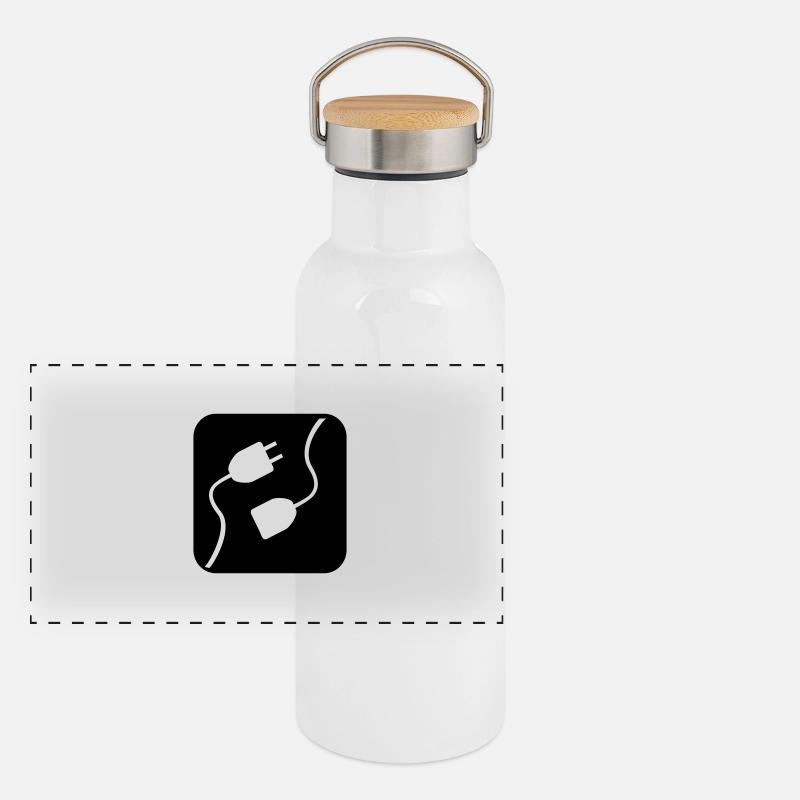 Electricity Panoramic Thermal Bottle with Bamboo Lid