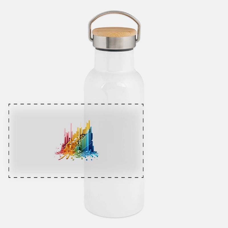 Frequenz-Wand Panorama Thermosflasche mit Bambusdeckel