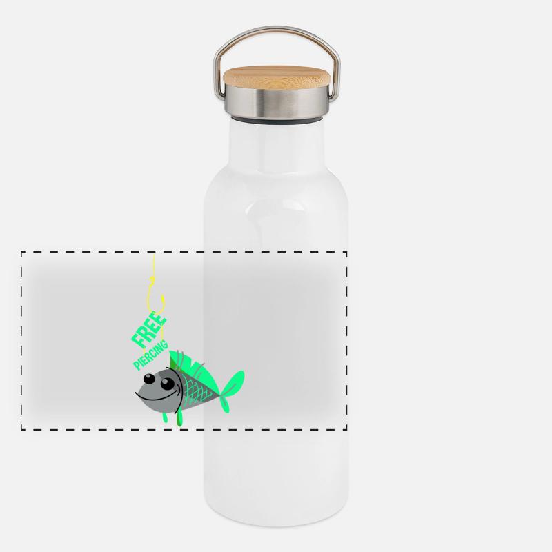 Free piercing Panoramic Thermal Bottle with Bamboo Lid