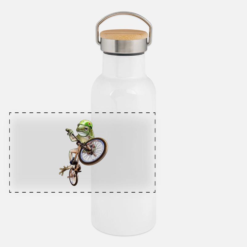 frog bmx Panorama Thermosflasche mit Bambusdeckel